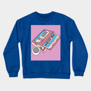 Old Colorful Stylish Retro Music Radios Crewneck Sweatshirt